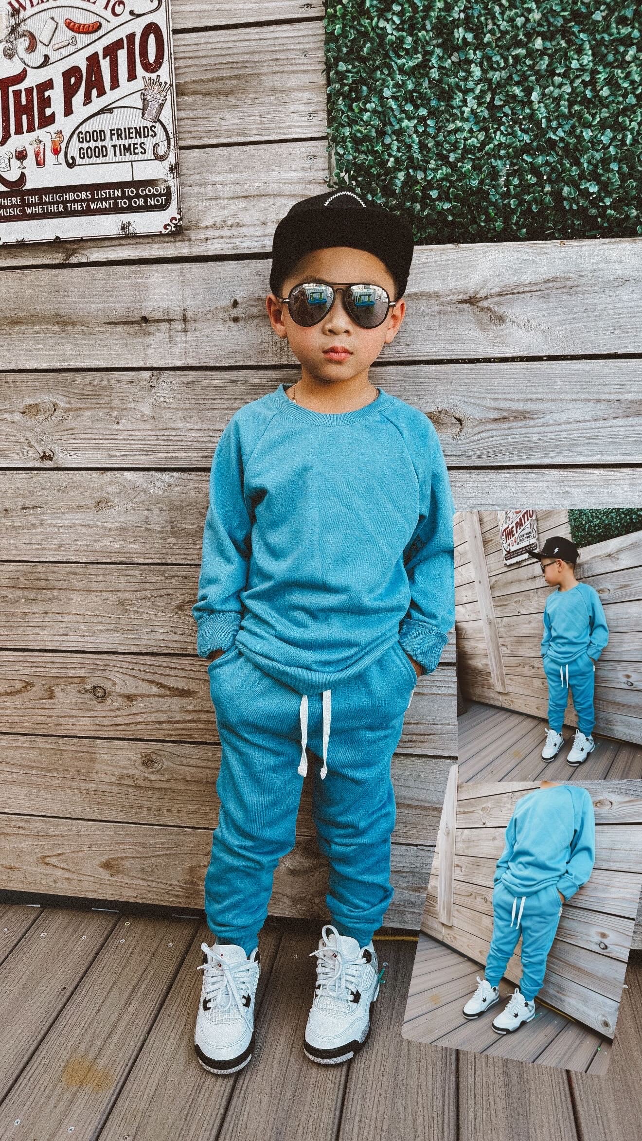 NEW! Pacific Blue Fall Jogger Set