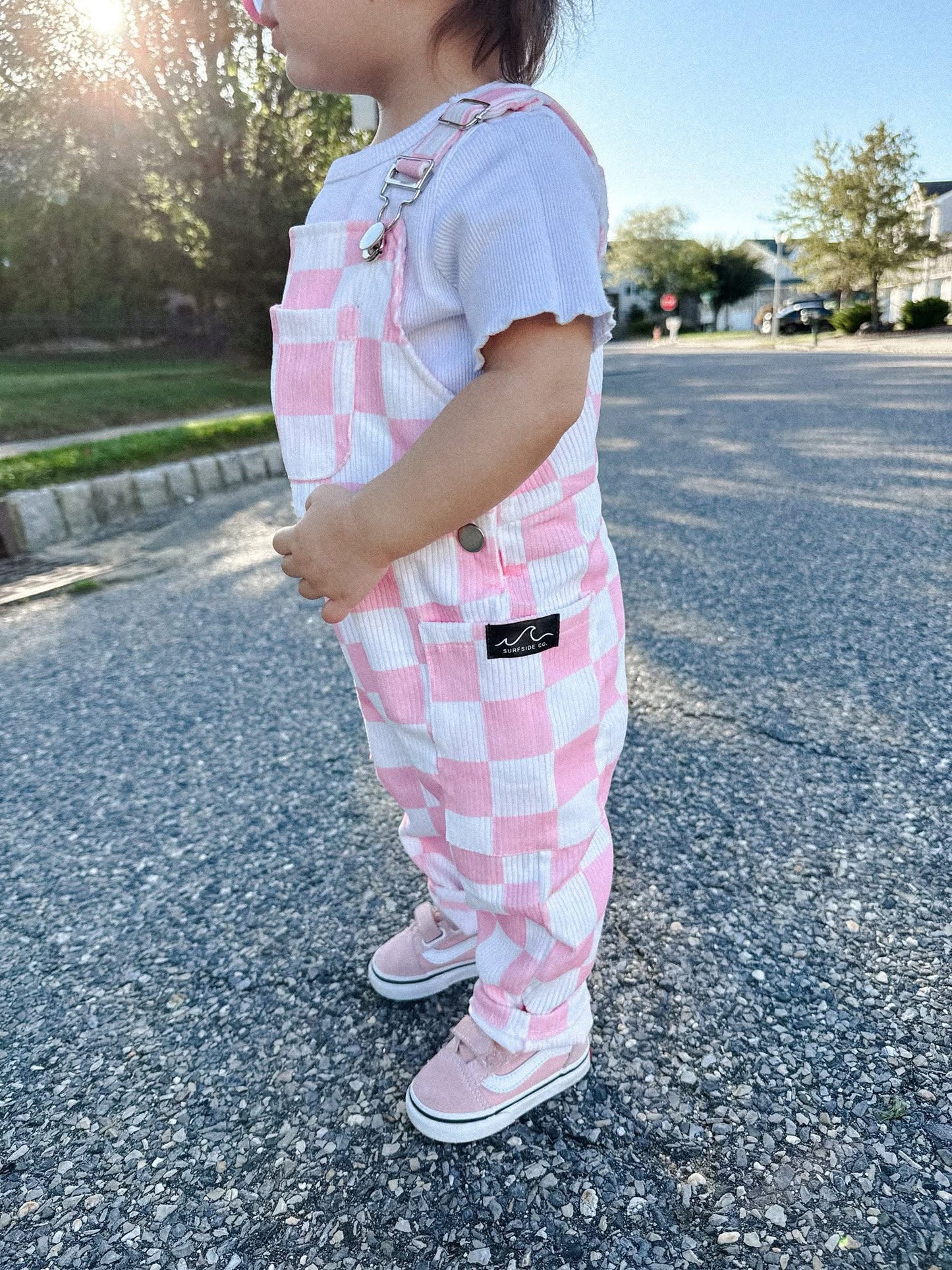 NEW! Pink Checks Overalls