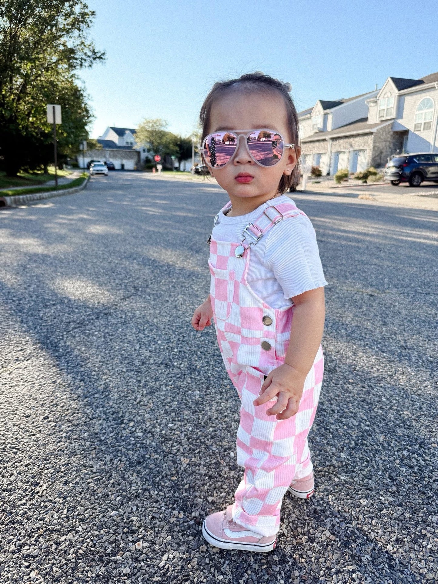 NEW! Pink Checks Overalls