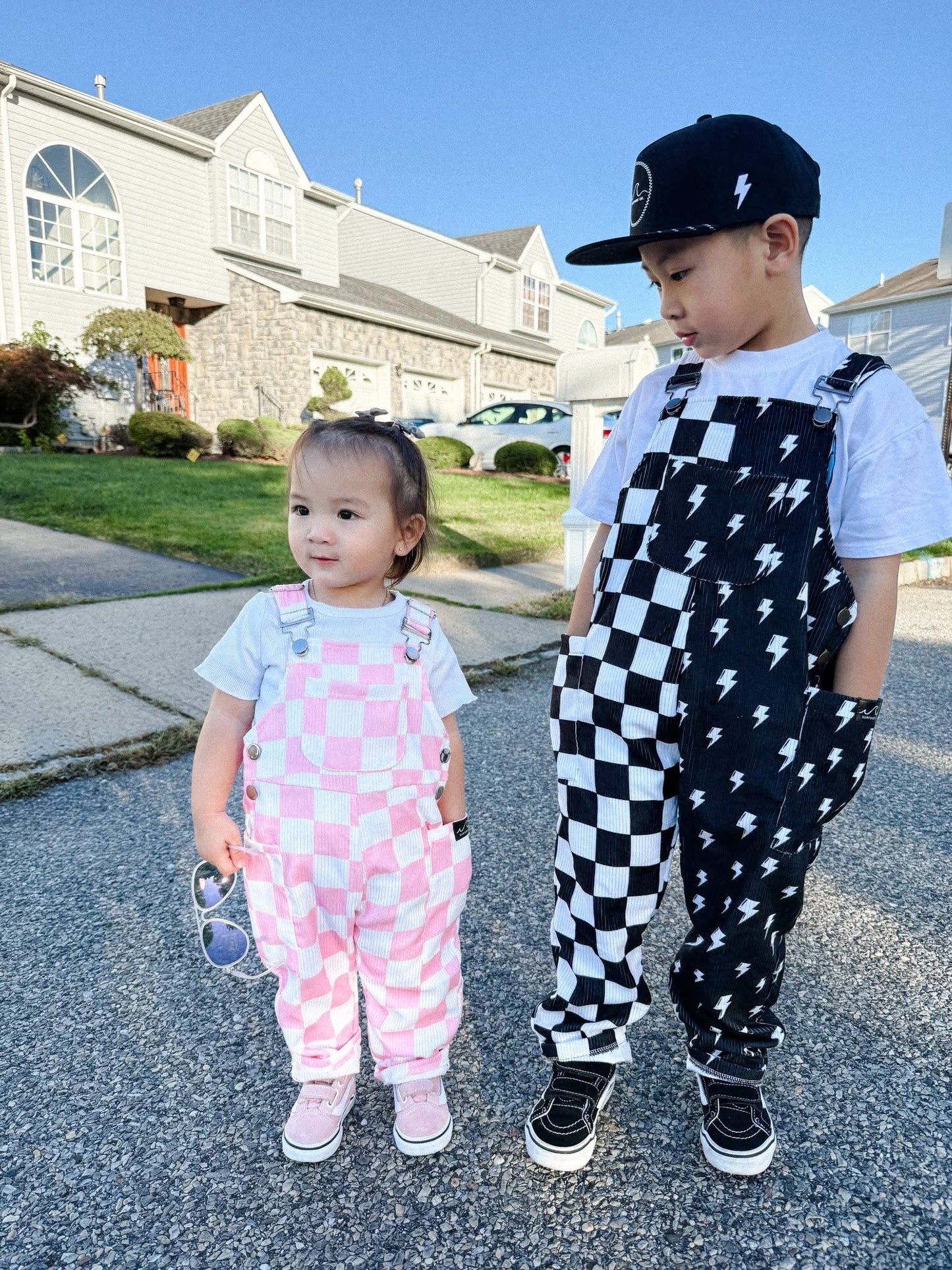 NEW! Pink Checks Overalls