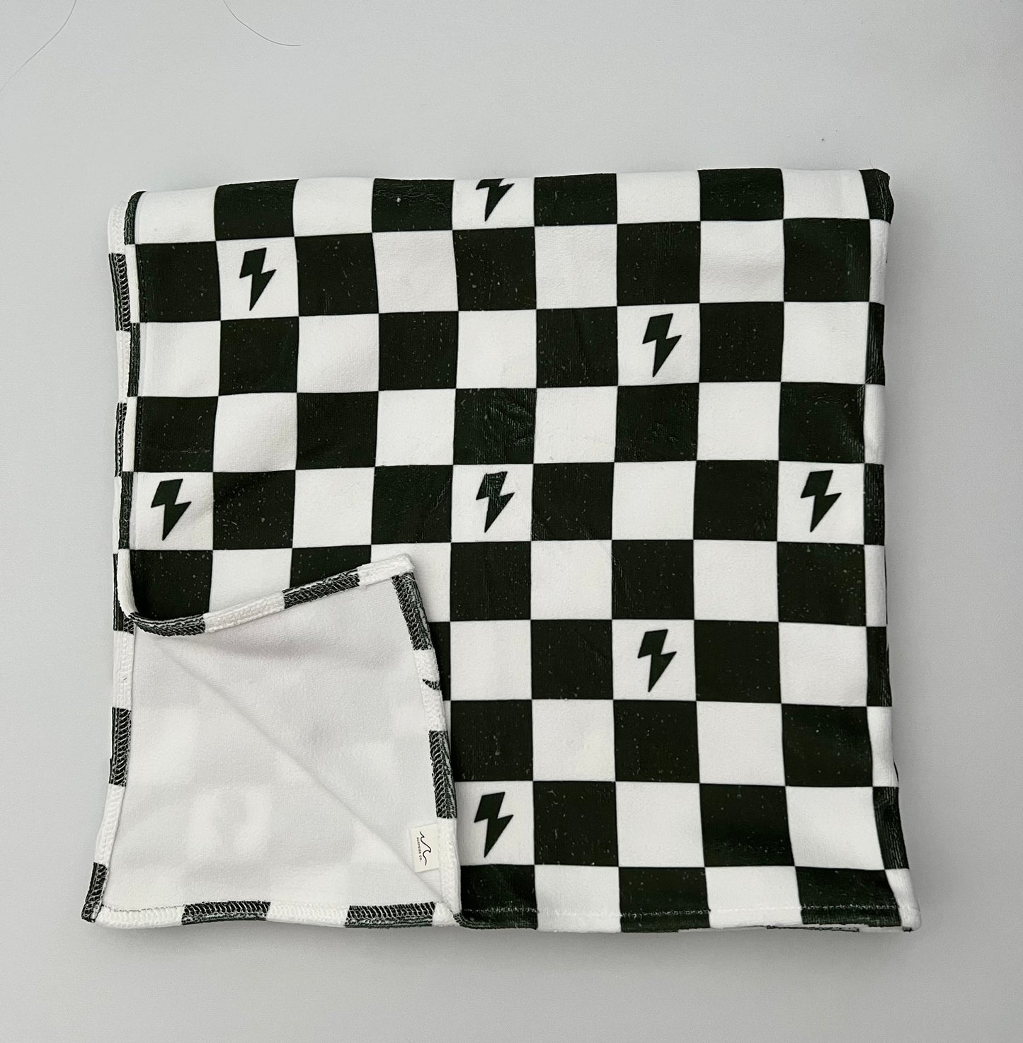 LUXE TOWELS- B/W Checker Bolt