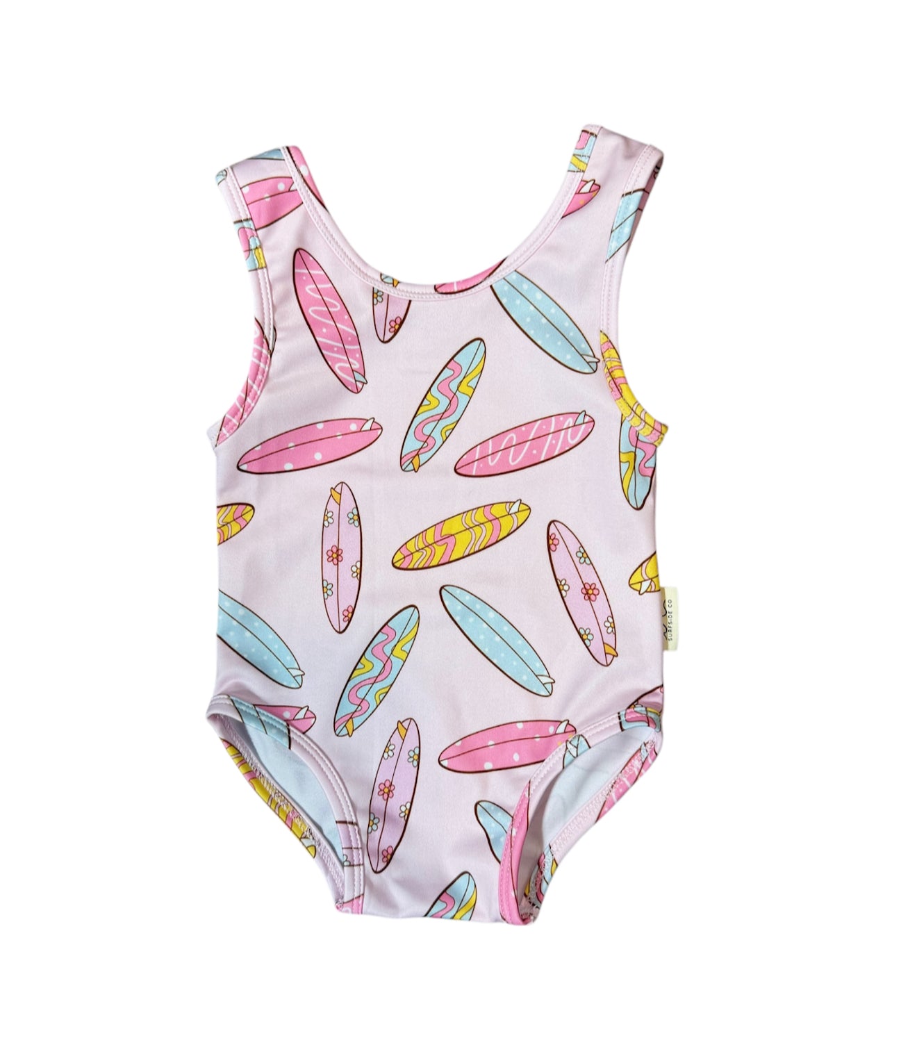 NEW! Pink Surfboard One Piece Swimsuit