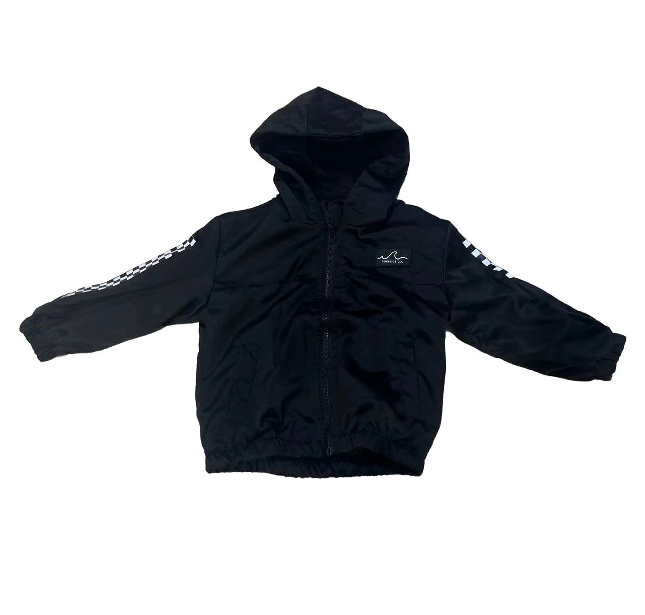Black Check Windbreaker
