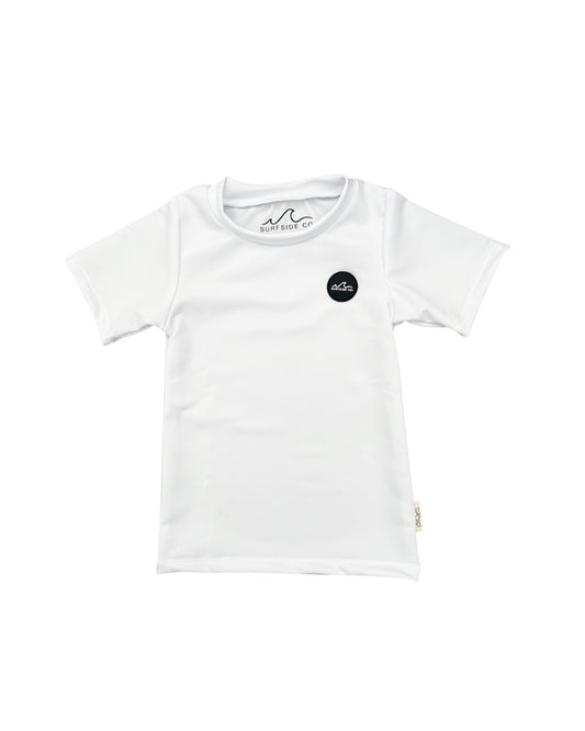 White UPF 50+ Short Sleeve Rash Guard