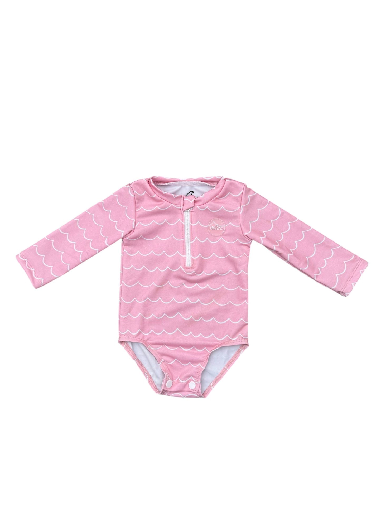 NEW! Pink Waves Girl Swim Romper