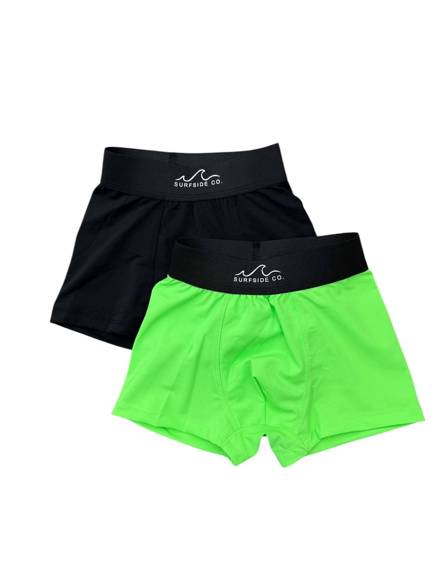 NEW! Swim Boxers - (Neon Green, Black)- 2 pack Boxers