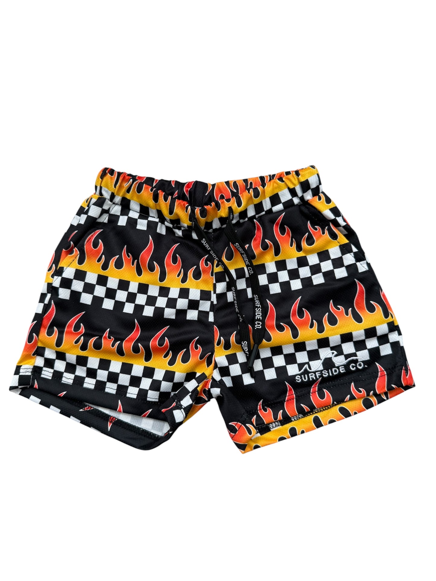 NEW! Checkered Flame Athletic Shorts *