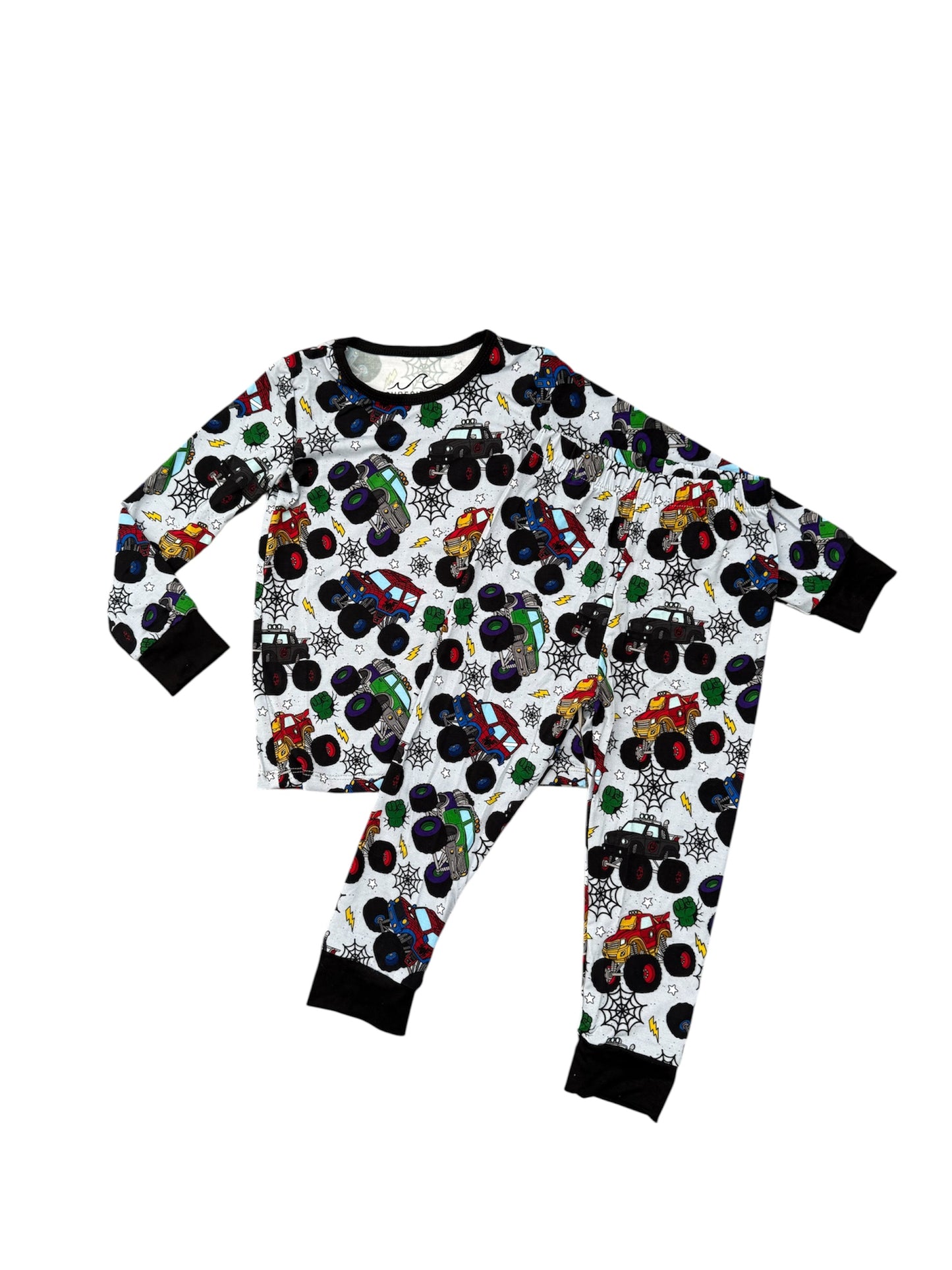 NEW! Super Hero Monster Jam Bamboo PJ