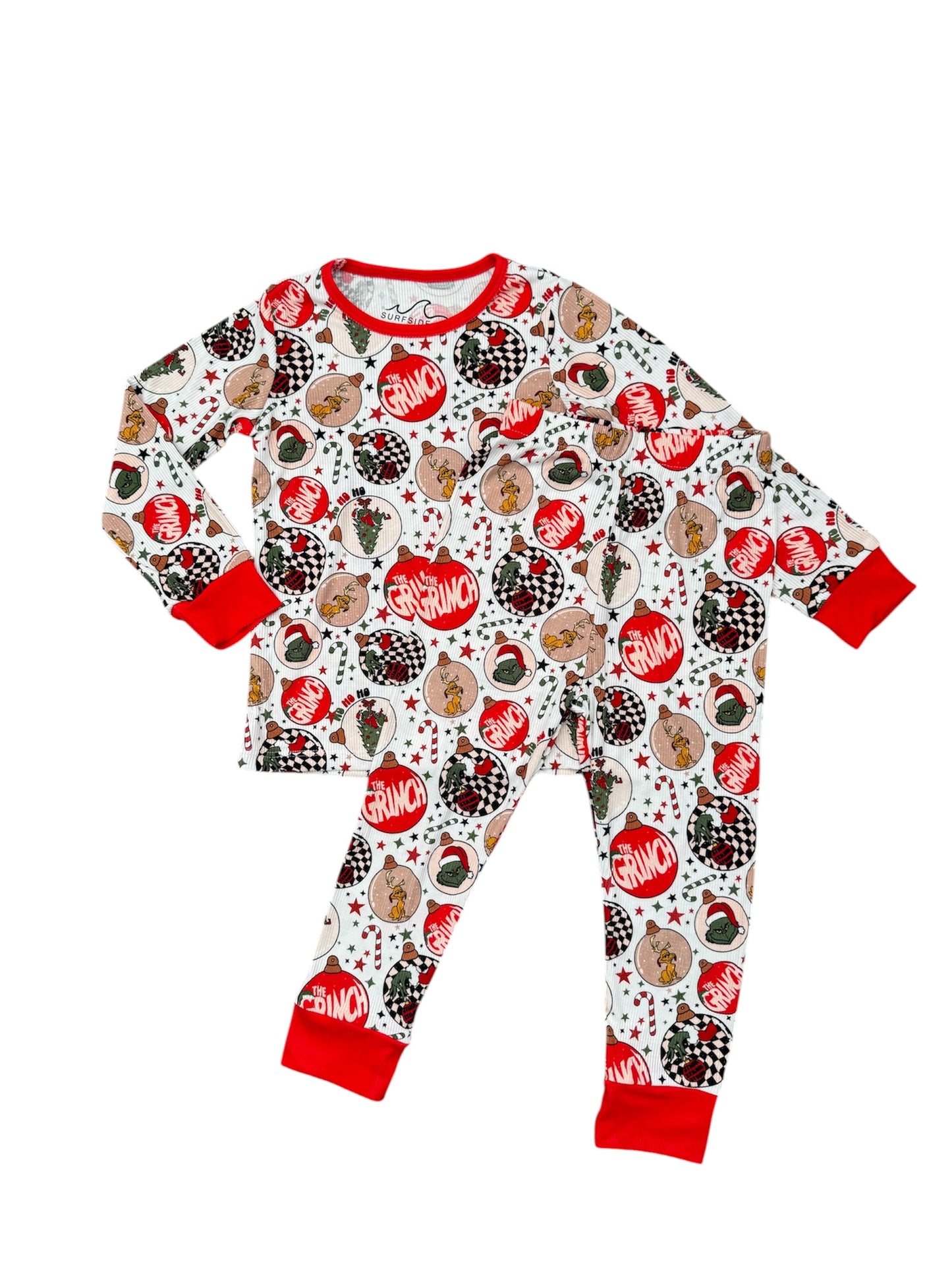 NEW! Grinch Ornament Bamboo Rib Pajamas