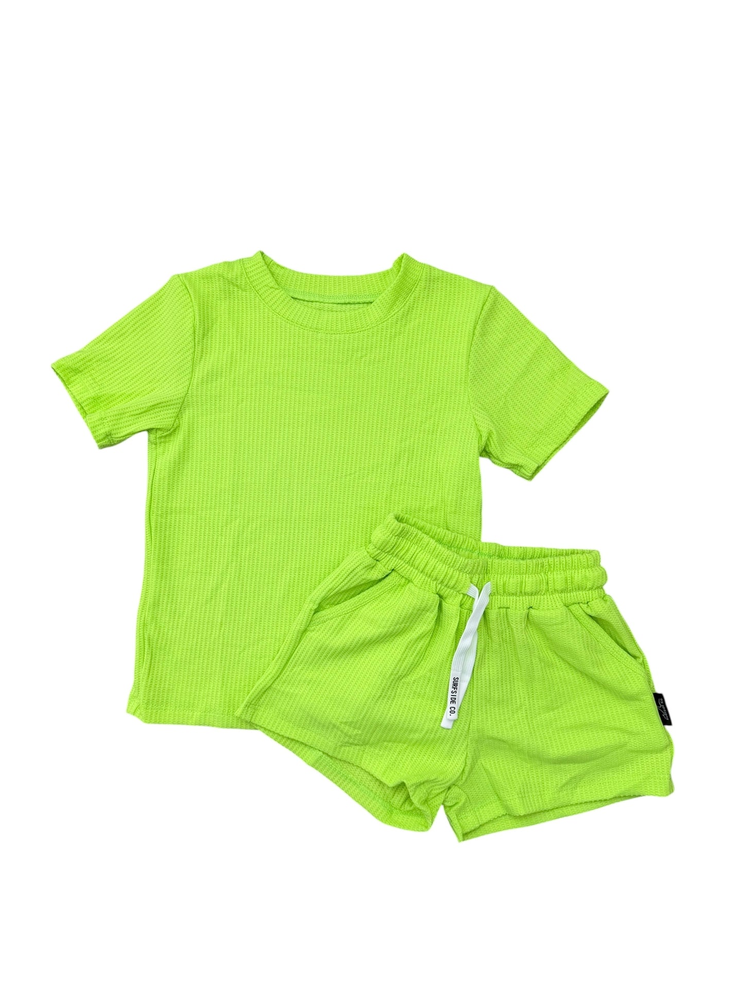 NEW! Neon Yellow Waffle Lounge Set