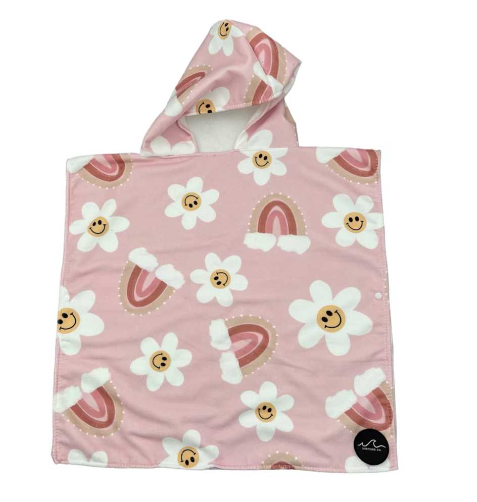 Sunshine Rainbow Hooded Towel/ Poncho