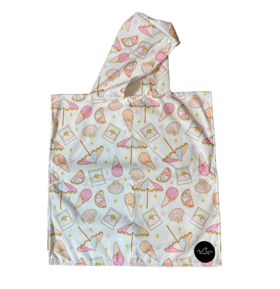 Beachy Vibes Hooded Towel/ Poncho