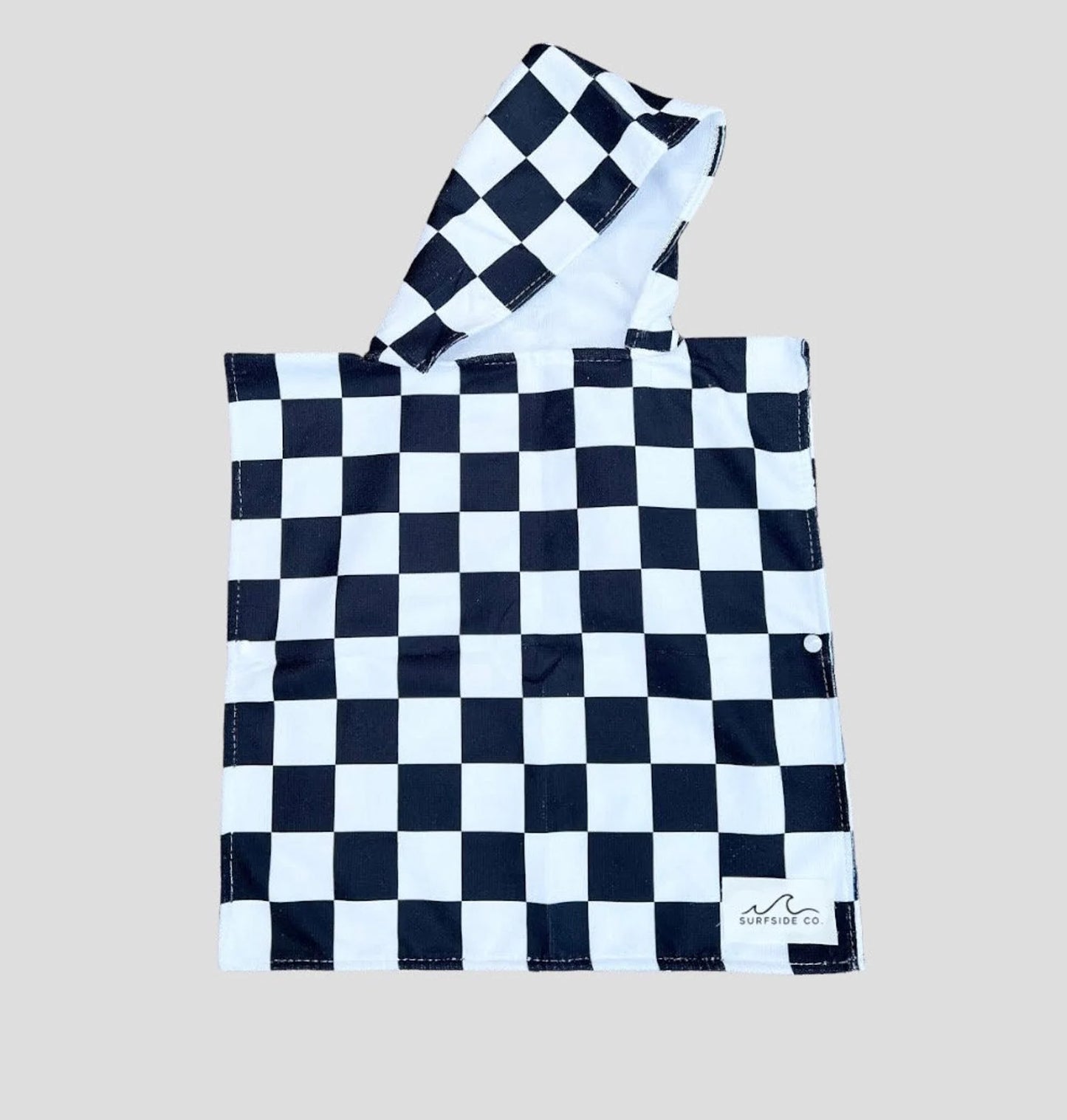 Checkerboard Hooded Towel/ Poncho