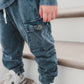 NEW! Navy Acid Wash Cargo Daywear