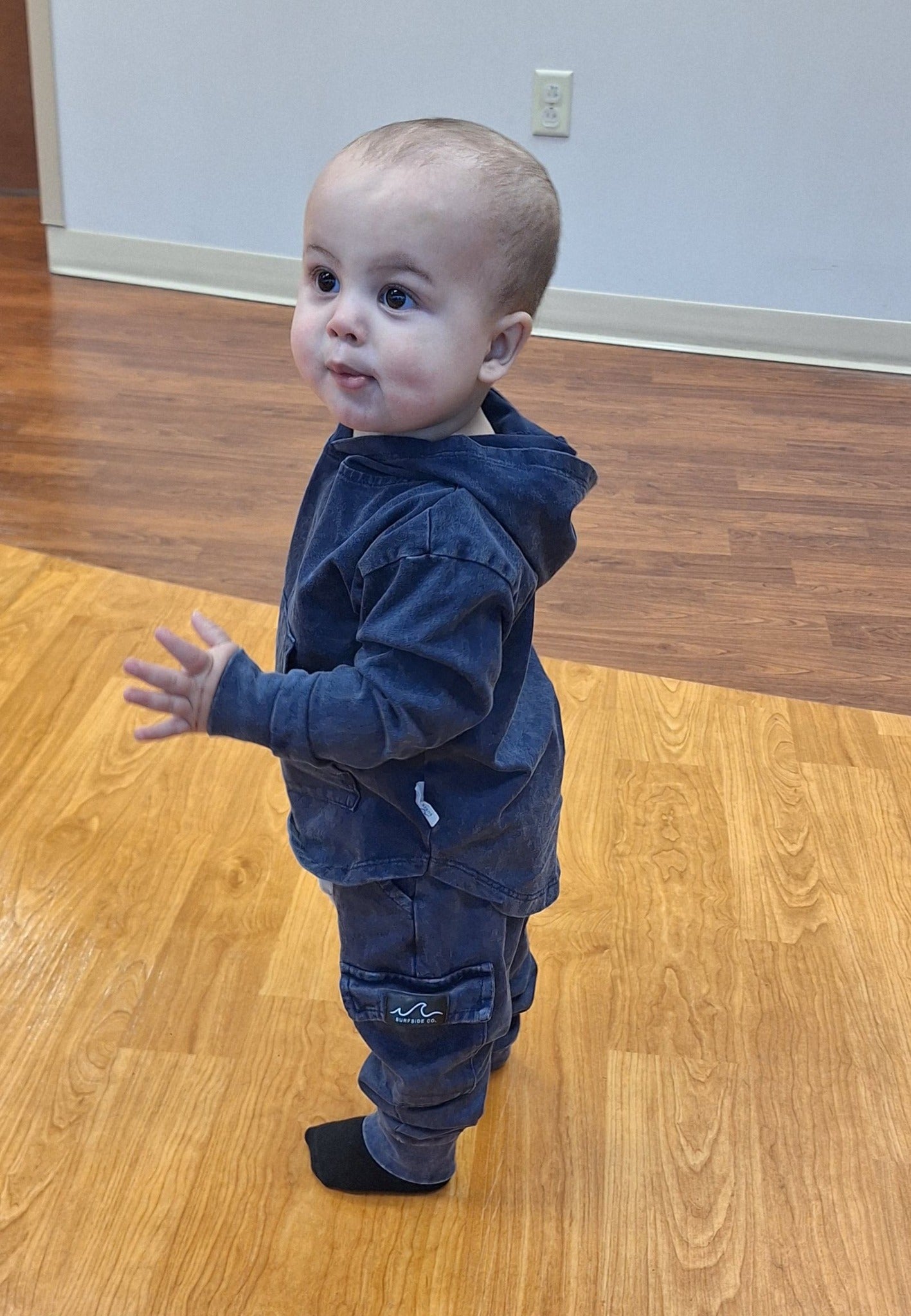 NEW! Navy Acid Wash Cargo Daywear