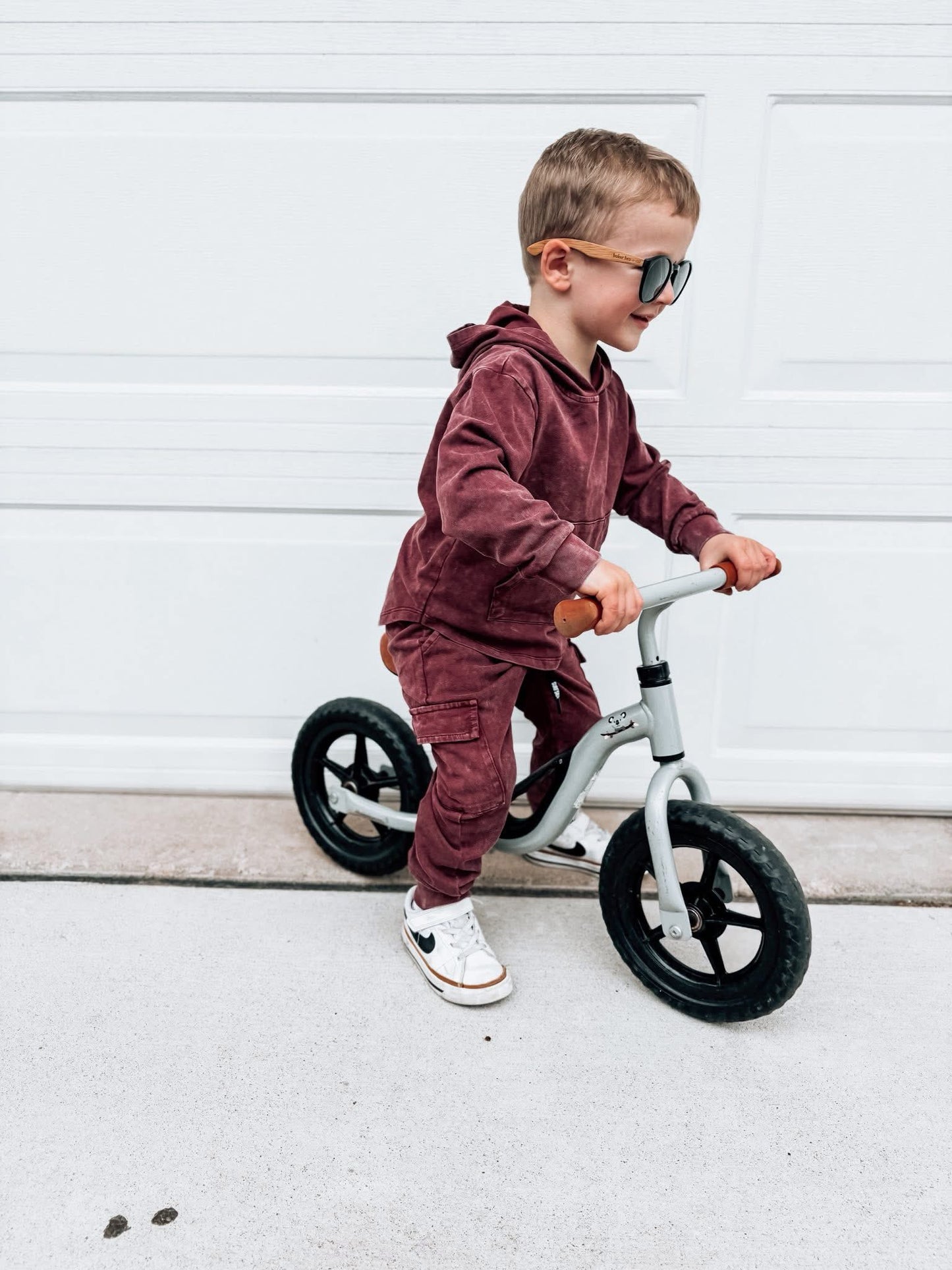 NEW! Burgundy Acid Wash Cargo Daywear