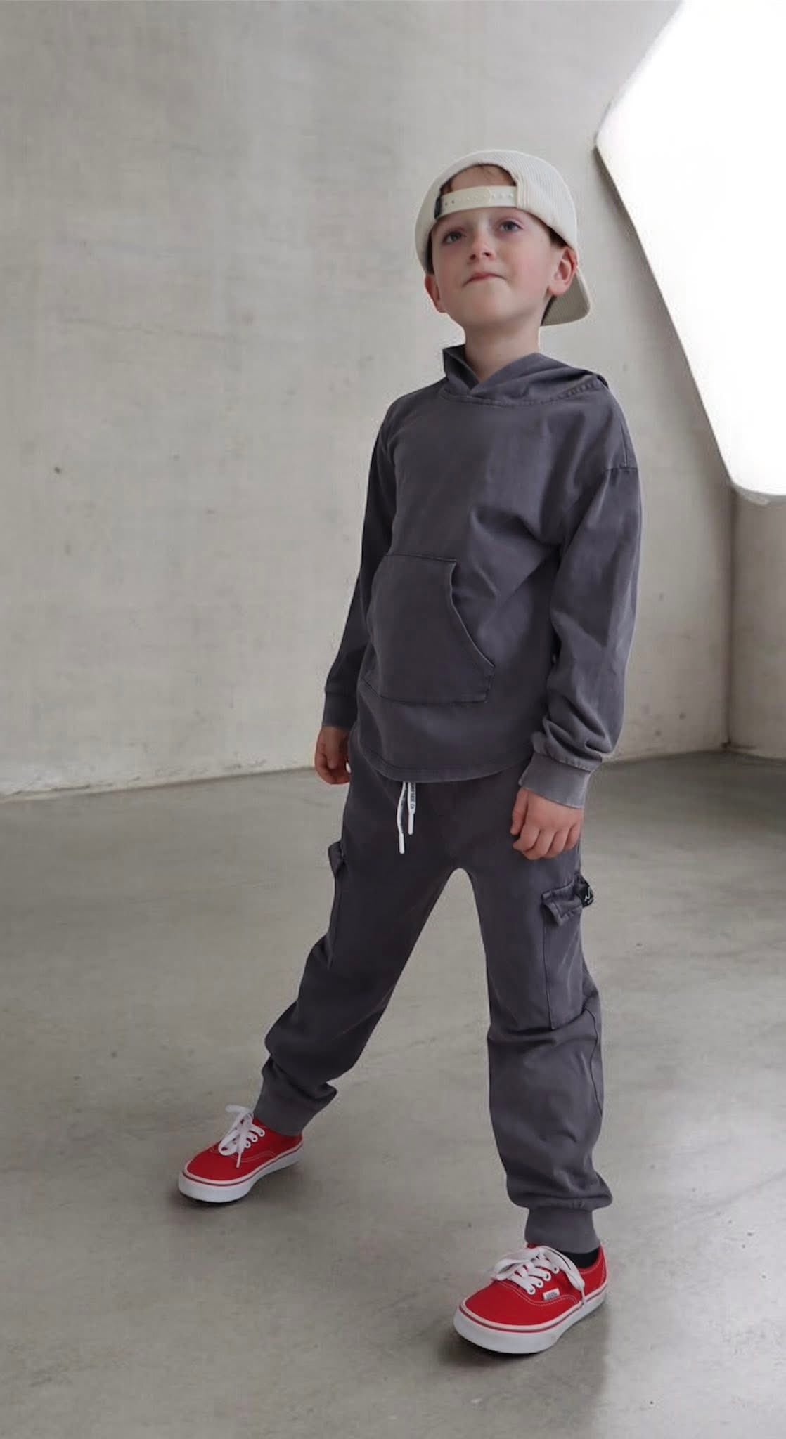 NEW! Stone Gray Acid Wash Cargo Daywear