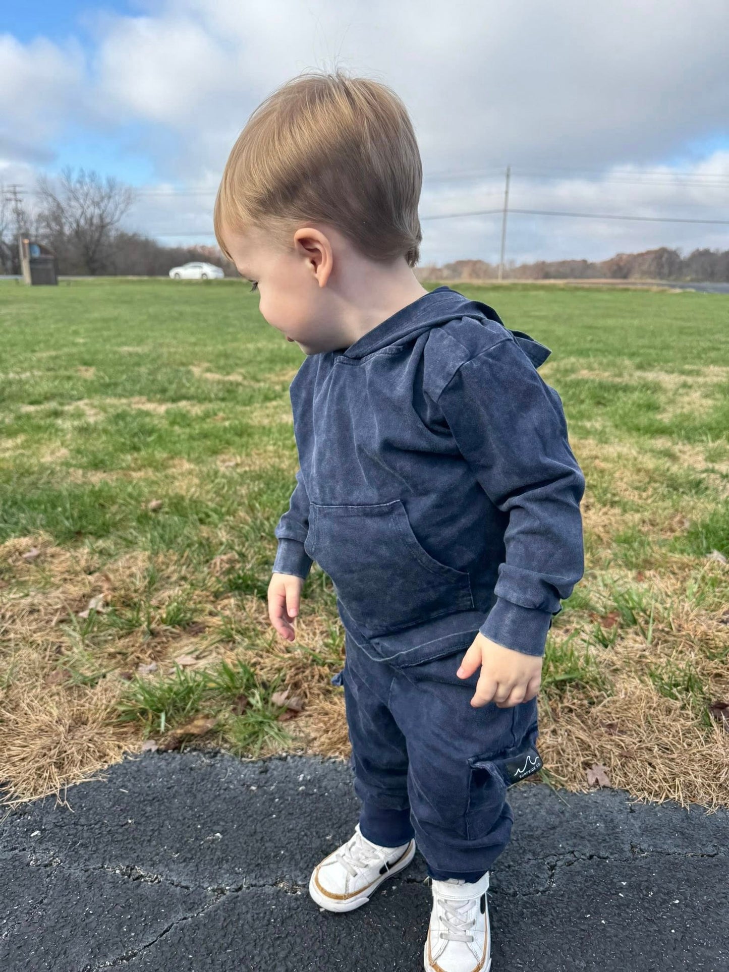 NEW! Navy Acid Wash Cargo Daywear