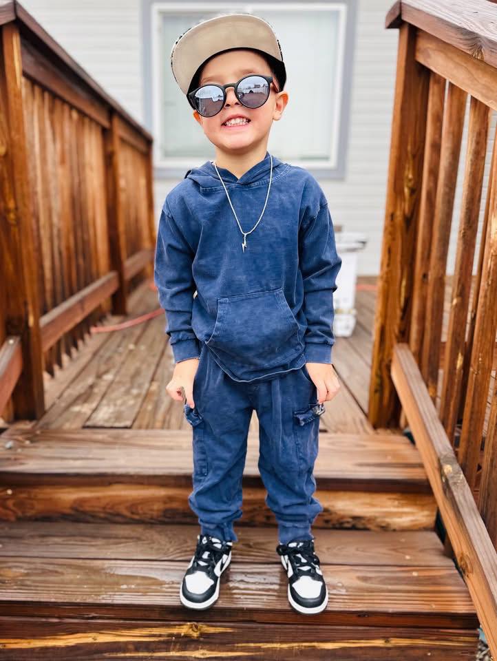 NEW! Navy Acid Wash Cargo Daywear