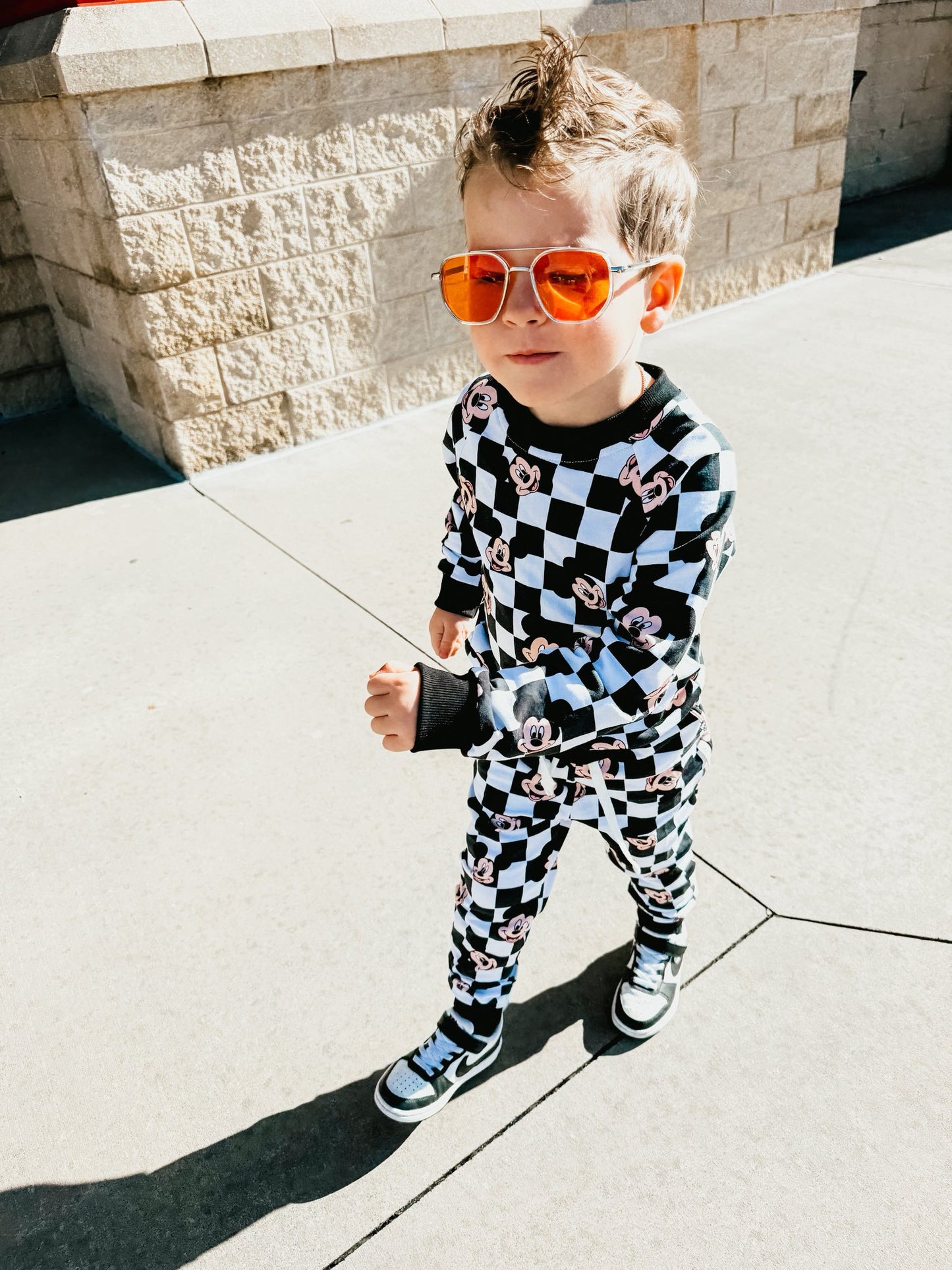 NEW! Checkered Mickey Jam Daywear Jogger Set