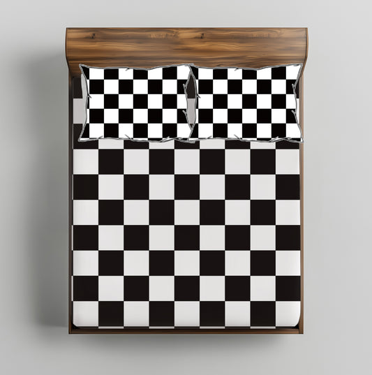 NEW! BEDDING- B/W CHECKS SHEETS