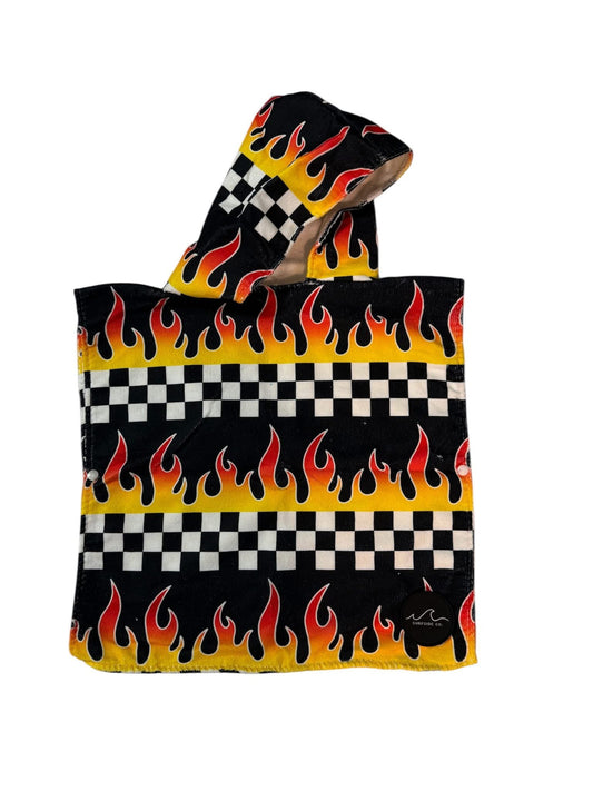 Checkered Flame Hooded Towel