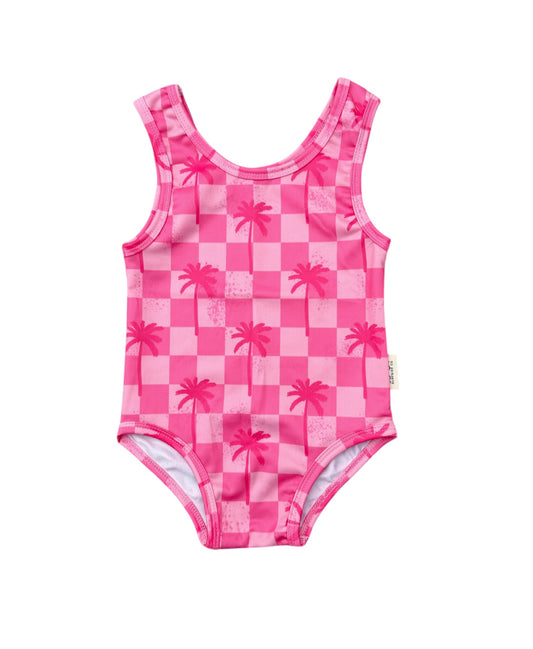 NEW! Neon Pink Palms One Piece Swimsuit
