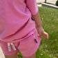 NEW! Pink Acid Wash Lounge Set
