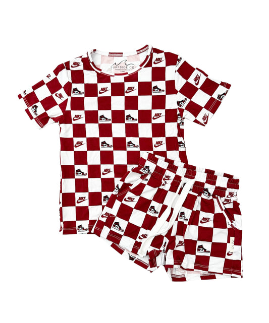 NEW! Maroon  Sneaker Bamboo Lounge Set