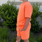 Neon Orange Waffle Lounge Set