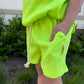 Neon Yellow Waffle Lounge Set