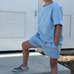 Light Blue Waffle Lounge Set