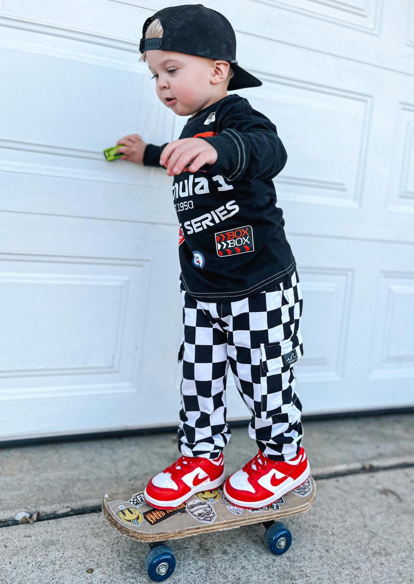 NEW! Checks Cargo Jogger Sweatpants