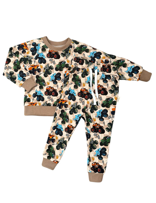 NEW! Tan Monster Jam Bamboo  Daywear