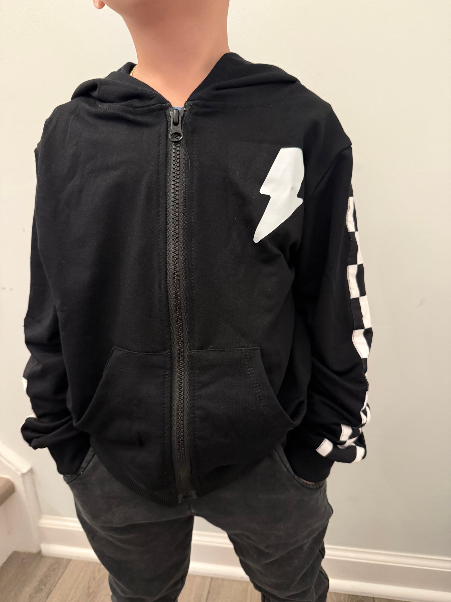 NEW!  Checkered Zip Hoodie