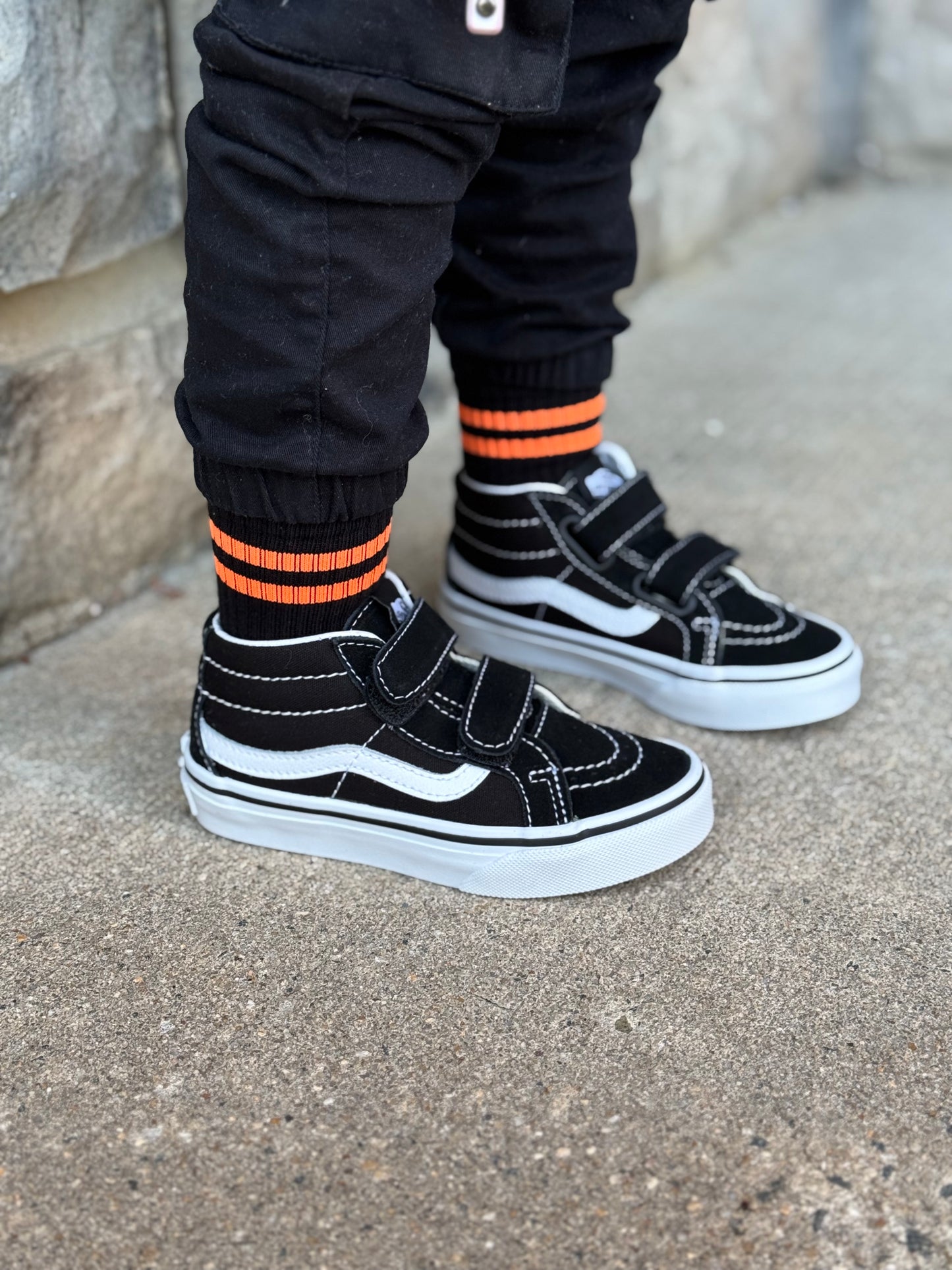 NEW! Neon Orange Varsity Socks