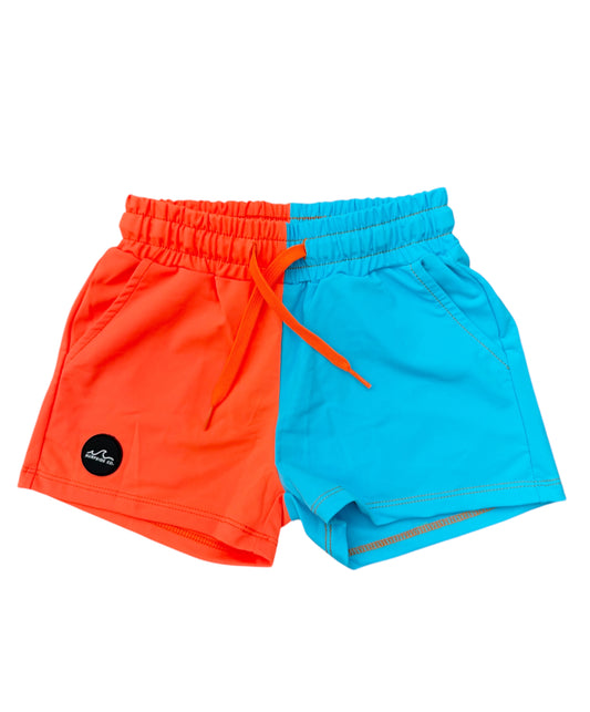 NEW! Two Tone  Seaside (Neon Blue)/Daze (Neon Orange)  Elevated Hybrid Swim