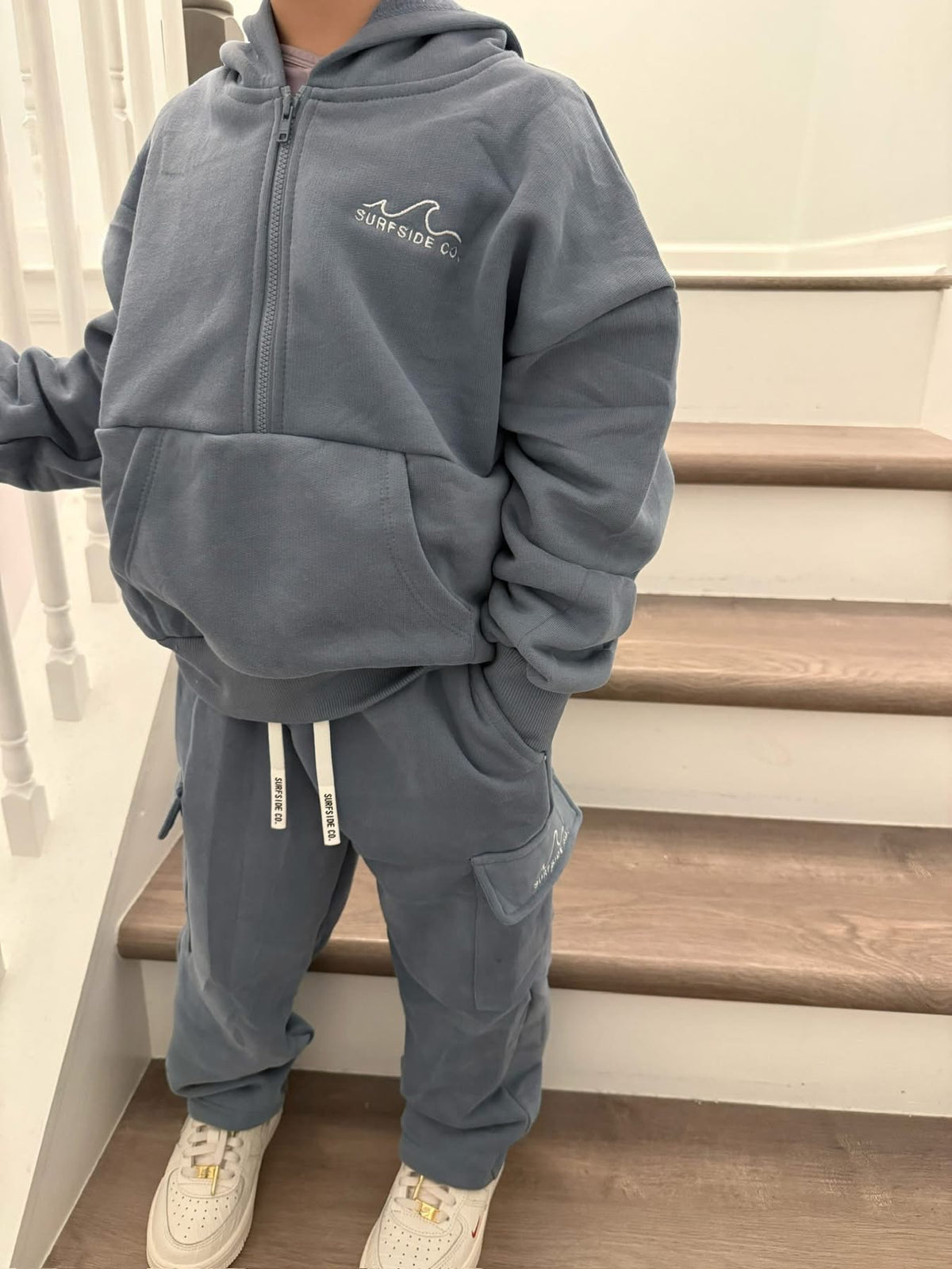 NEW! Blue Haze Straight Leg Cargo Jogger Set