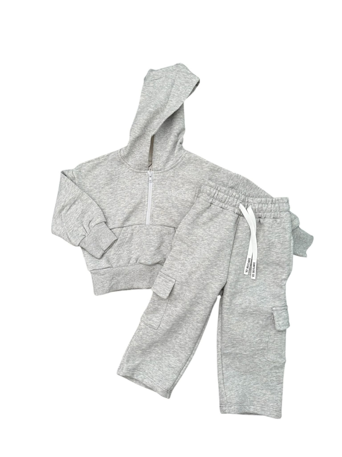 NEW! Gray Straight Leg Cargo Jogger Set