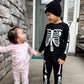 NEW!  Pink Skelly Ribbed Bamboo PJ