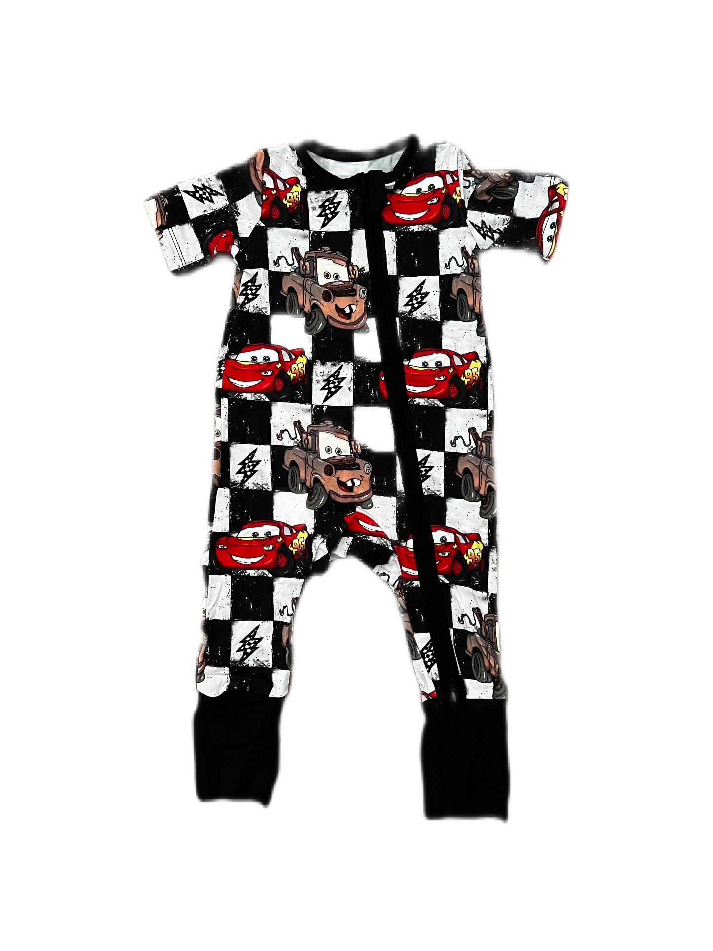 Checkered Cars Bamboo Pajamas