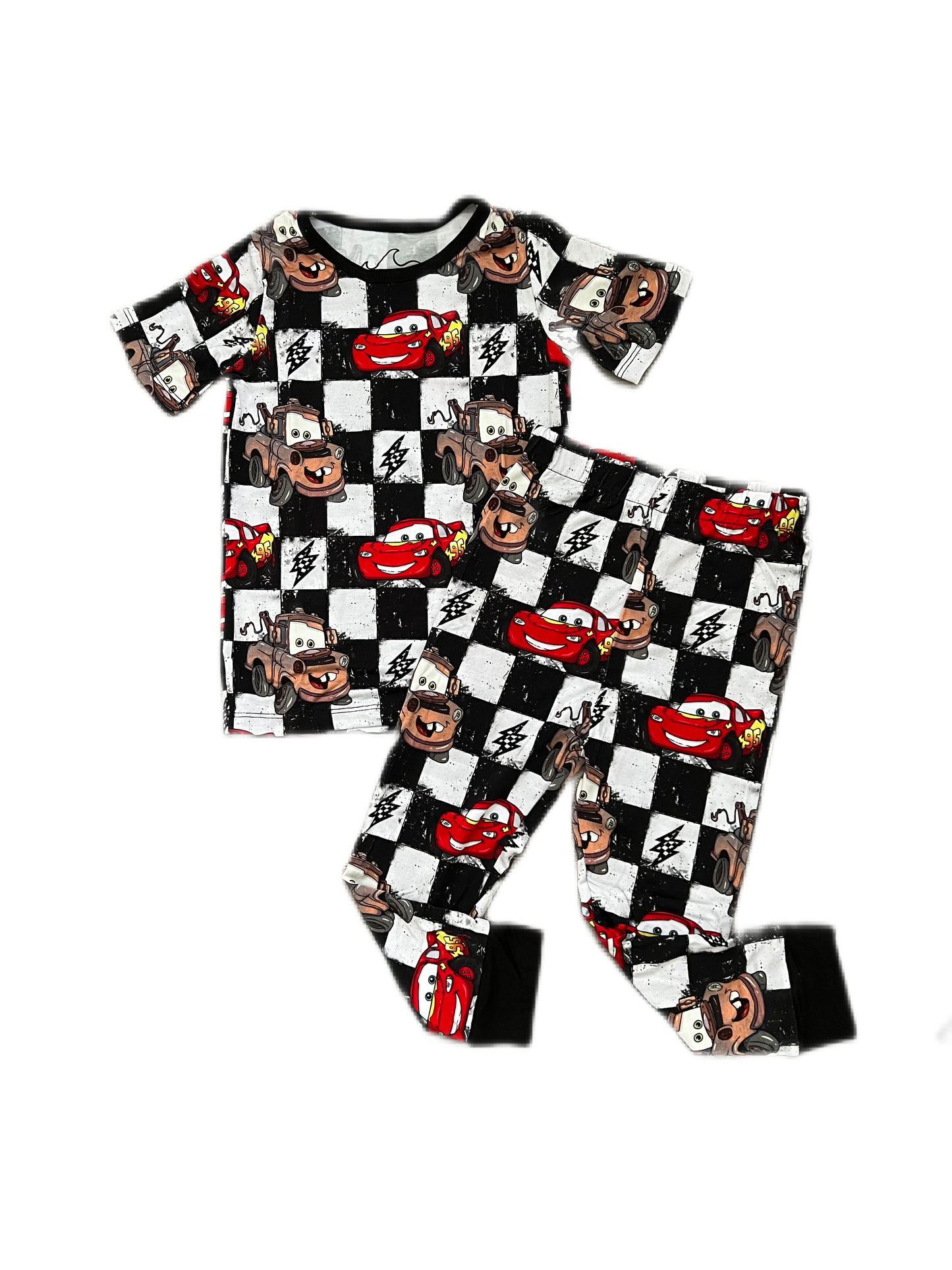 Checkered Cars Bamboo Pajamas