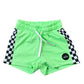 NEW! Neon Green Checkered Hybrid Swim
