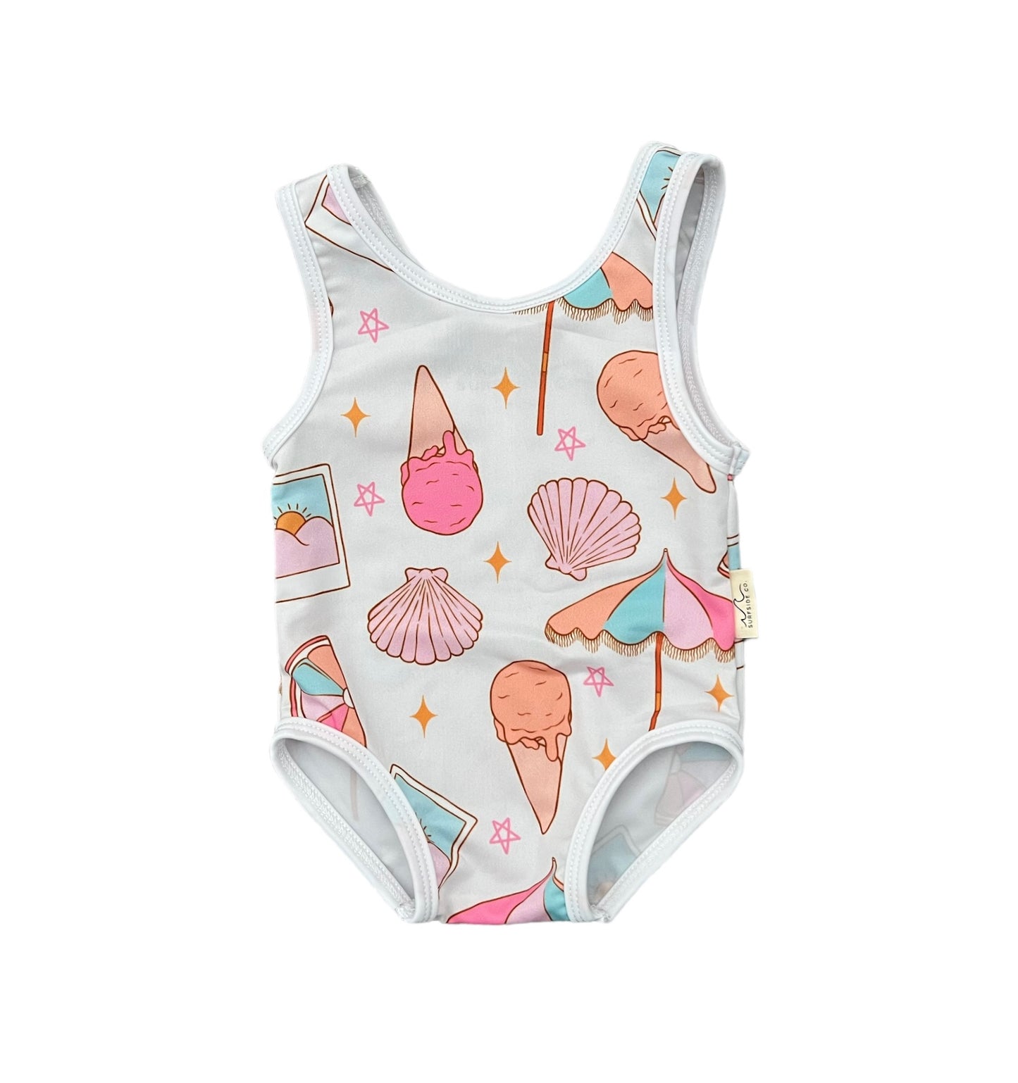 Beachy Vibes Girl One Piece Swimsuit