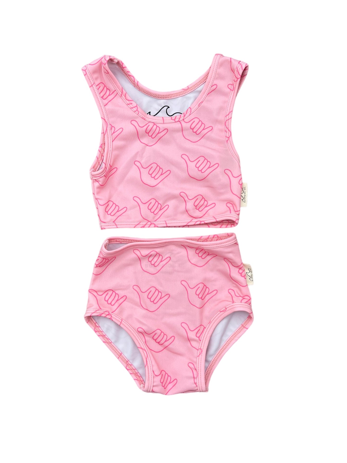 Pink Shaka Two Piece Girl Swimsuit