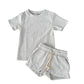 Light Gray Waffle Lounge Set