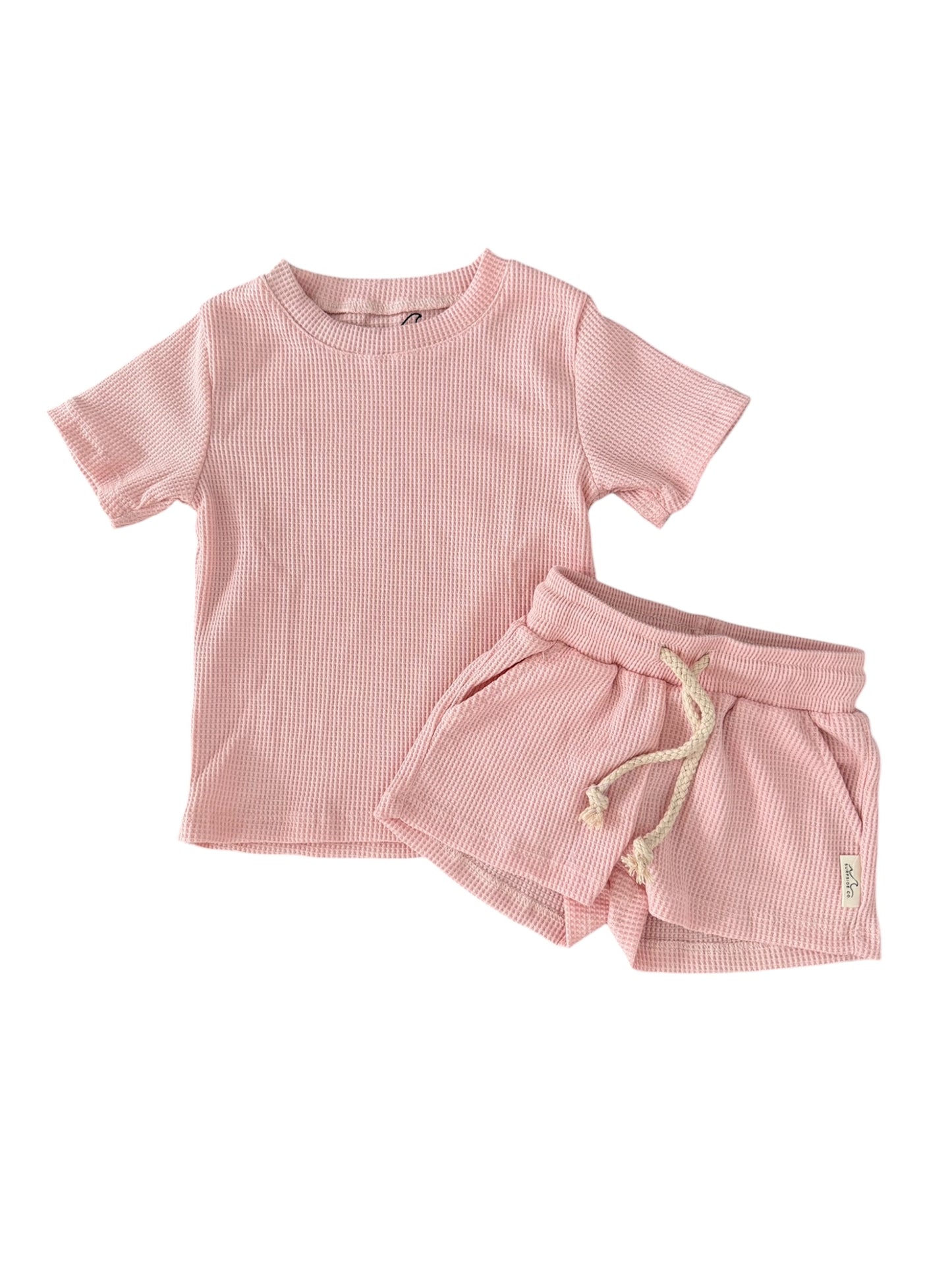 Light Pink Waffle Lounge Set