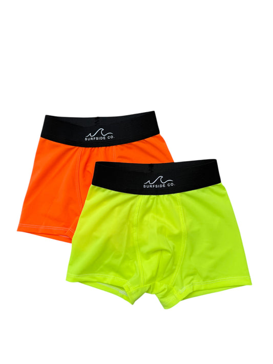 NEW! Swim Boxers - (Neon Orange, Neon Yellow)-  2 pack  Boxers