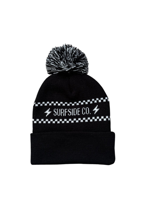 NEW!  Checkered Logo Pom Beanie