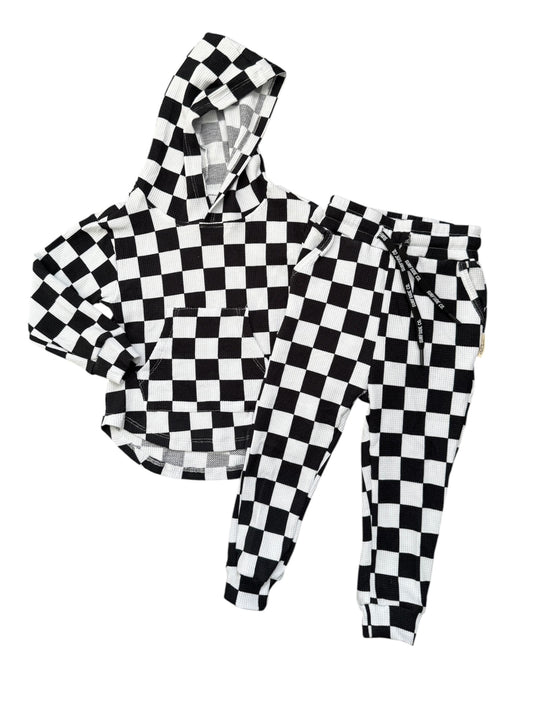 NEW! B/W Checks  Fall Waffle Set